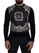 Eleganter Wollseide -Mischung Crewneck -Pullover