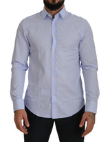 Elegante camisa de vestir azul claro