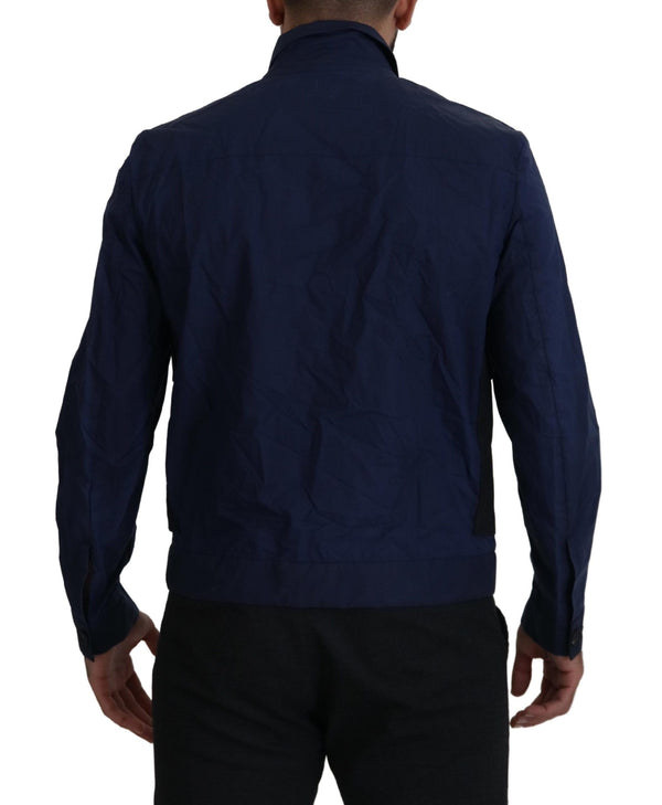 Chemise en coton bleu foncé svelte