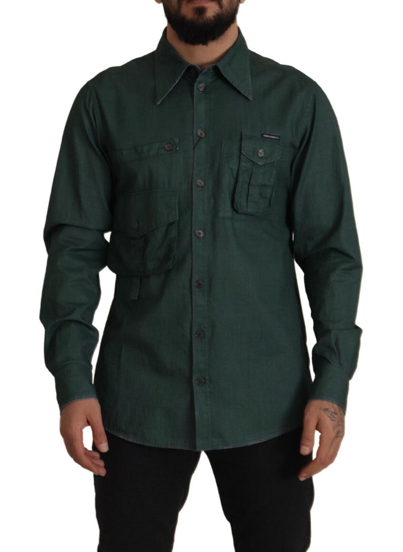 Emerald Elegance Slim Fit Casual Casual