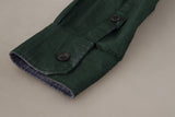 Emerald Elegance Slim Fit Casual Casual