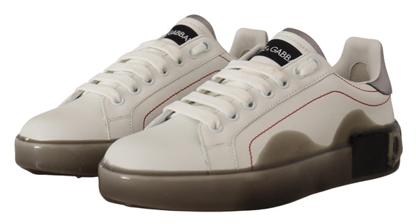 Eleganti sneaker in pelle bianca