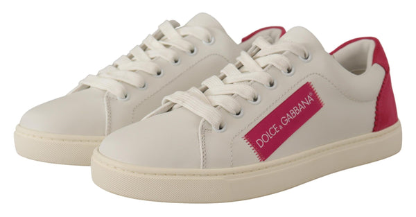 Eleganti sneaker a basso contenuto di pelle bianca