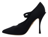 Chic Black Mary Jane Sockenpumpen mit Kristallen