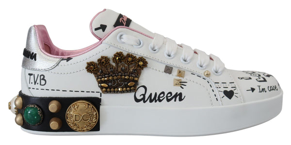 Zapatillas de cuero reina corona chic