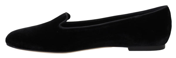 Elegantes mocasines negros de mezcla de seda