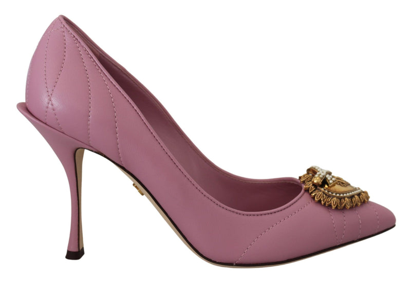 Talons en cuir de dévotion en rose