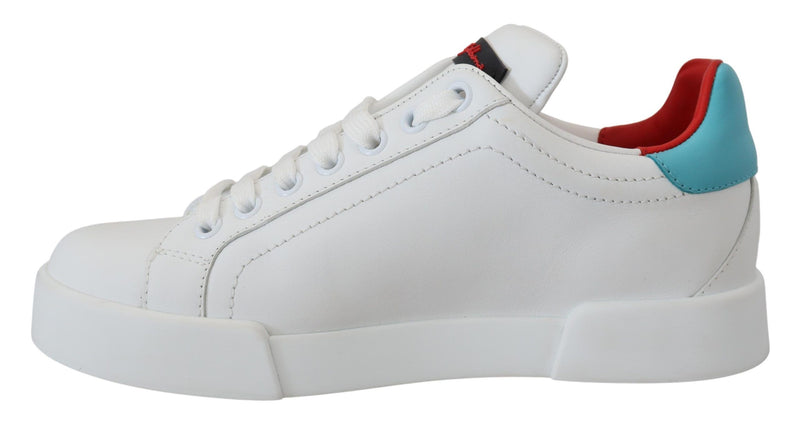 Eleganti sneaker in pelle portofino bianca