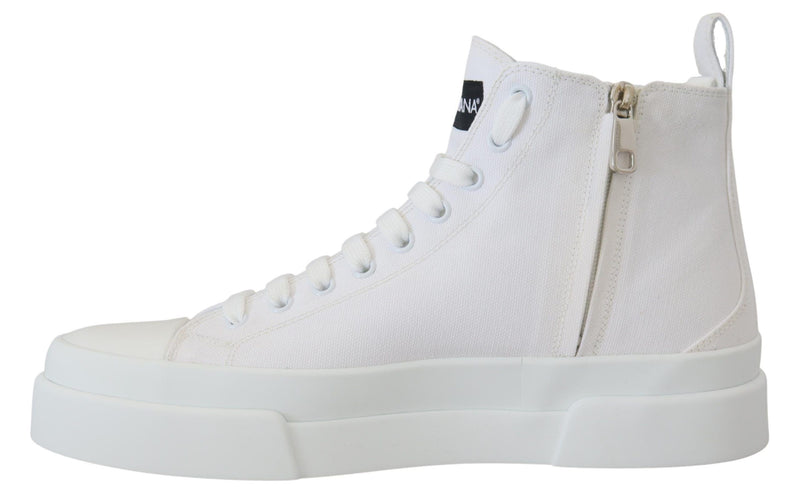 Eleganti sneaker in tela alto