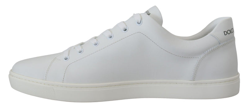 Sneakers pour hommes en cuir blanc élégant