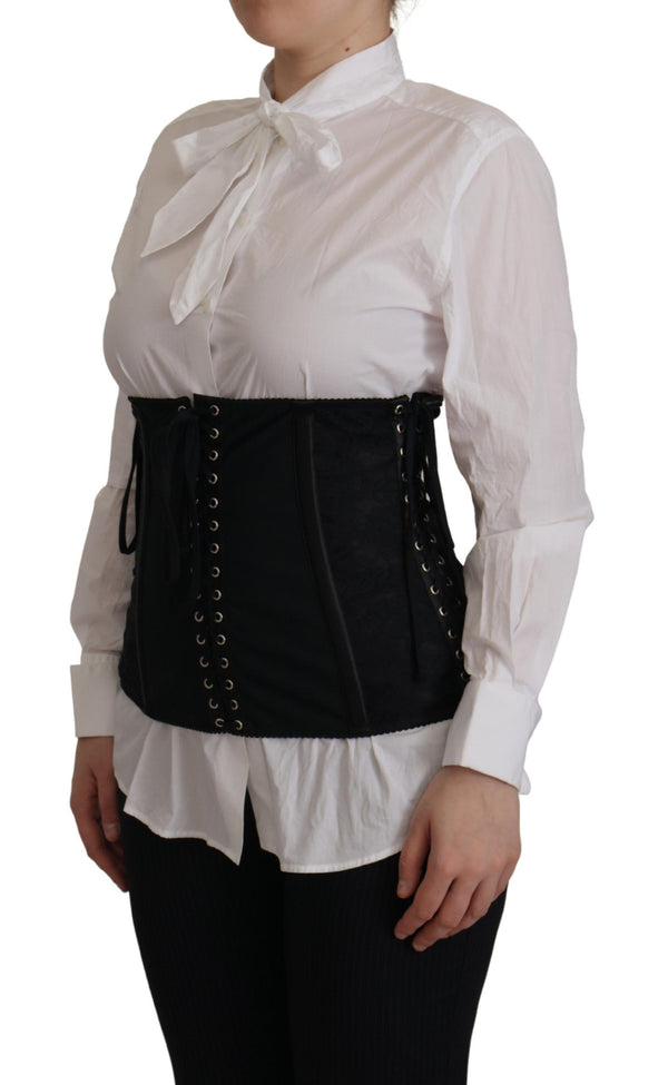 Elegant Black Corset Sangle Top