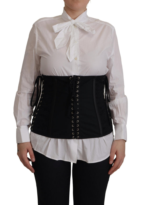 Elegant Black Corset Sangle Top