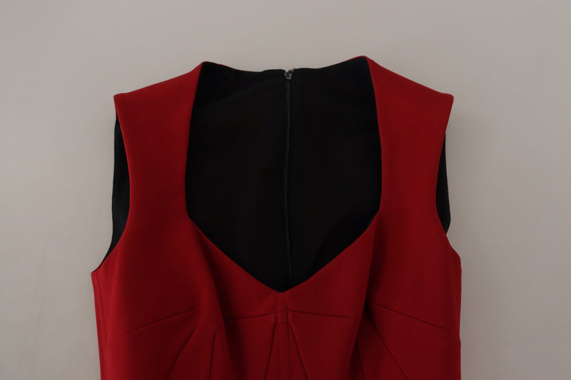 Elegante vestido rojo de cuerpo midi midi