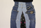 Jeans a taglio multicolore ad alto livello