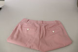 Pantaloni rosa della lana vergine midwaista chic