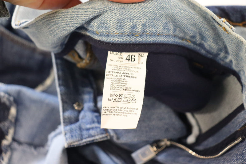 Jeans de alta costura de cintura alta