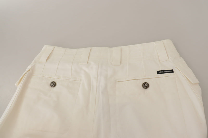 Pantalon effilé blanc élégant