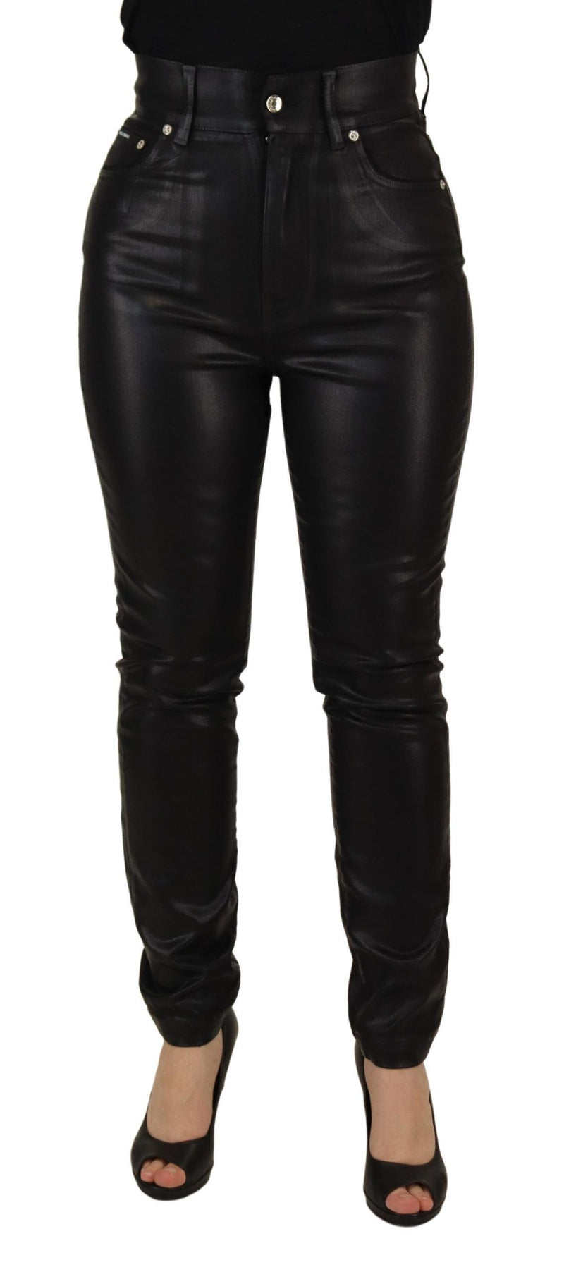 Pantalon noir maigre et maigre