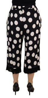 Polka Dot Seidenmitte Taillenhose