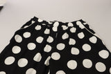 Polka Dot Silk Mid Moaut Pants