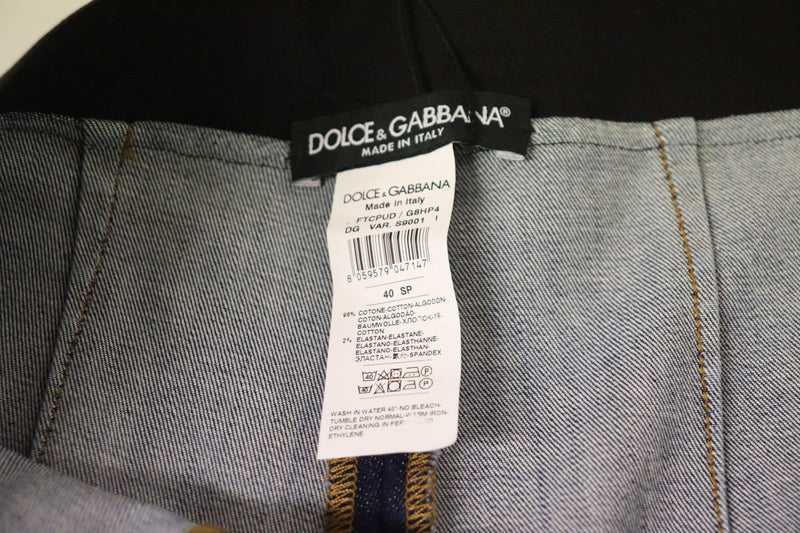 Blau hohe taille dehnbare dünne Hosenjeans