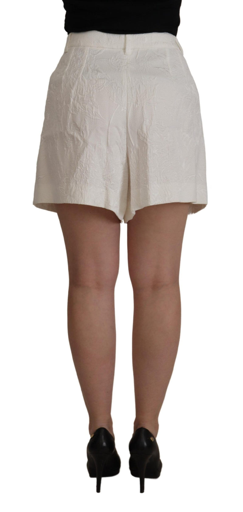 Elegante hohe Taille weiße Culotte -Shorts