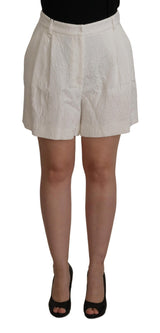 Elegante hohe Taille weiße Culotte -Shorts