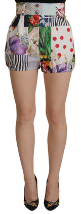 Shorts de concepteur de taille hautement patchwork