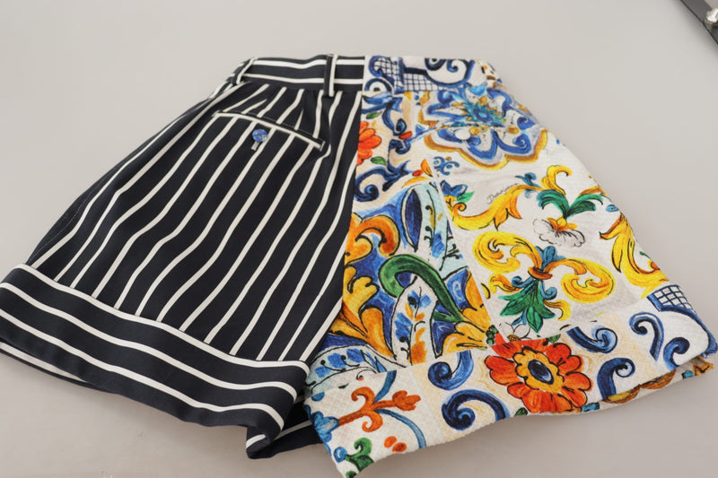 Shorts Bermuda di Bermuda di majolica ad alta vita