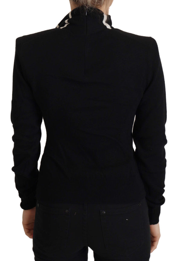 Elegante maglione di Turtleneck in cashmere nero