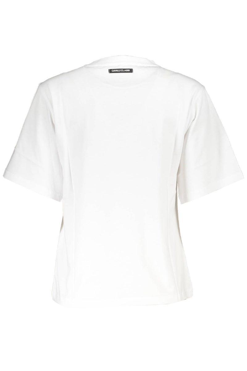 T-shirt en coton à imprimé blanc chic avec flair de créateur