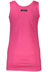 Elegant Rose Cotton Tank avec imprimé logo