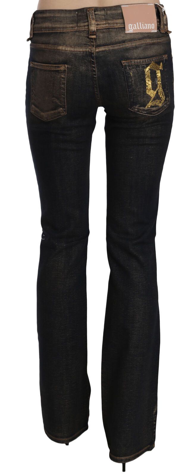 Chic Flared Mid Taille Black Denim