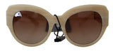 Gafas de sol para mujeres de acetato beige chic