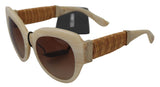 Gafas de sol para mujeres de acetato beige chic