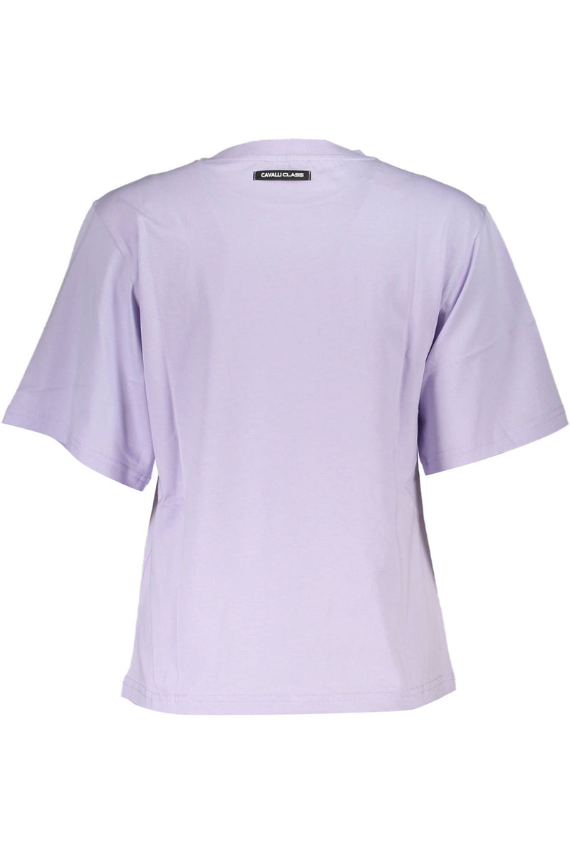 Elegant Purple Slim Fit Tee avec imprimé chic