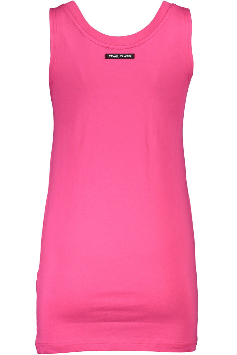 Top canotta stampata rosa chic con logo