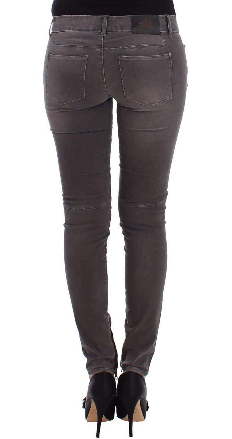 Chic Gray Slim Leg Jeans - Elegance Meets Comfort