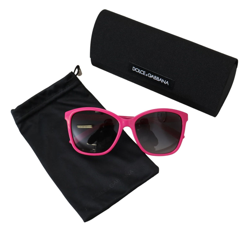 Elegantes gafas de sol rosa rosa redonda para mujeres