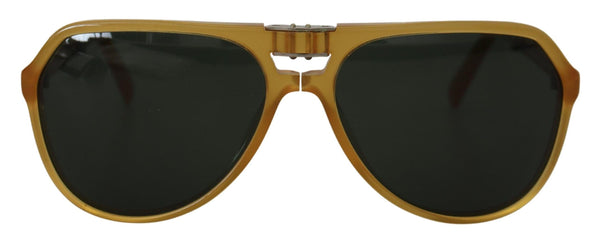 Lunettes de soleil acétate de l'aviateur jaune chic