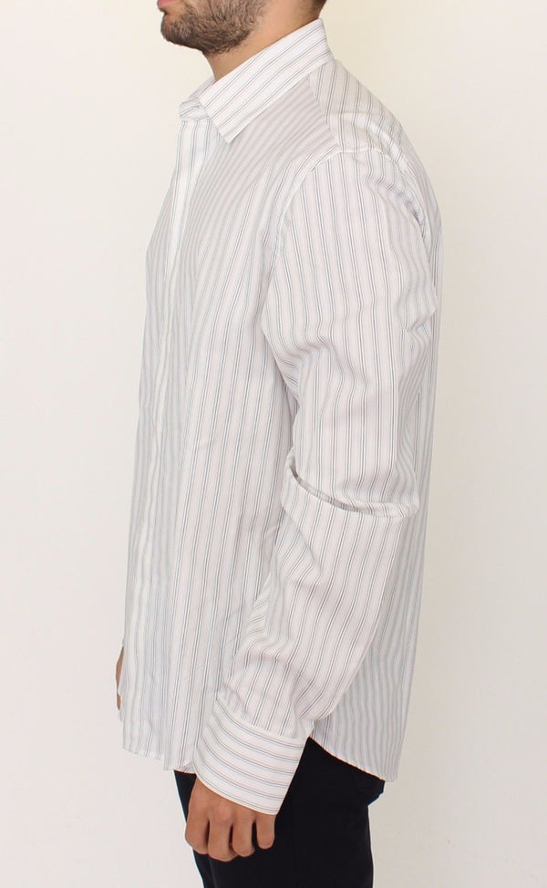 Elegante camicia casual in cotone a strisce