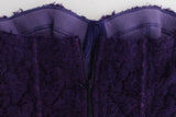 Mélange de soie en dentelle violette corset à bustier