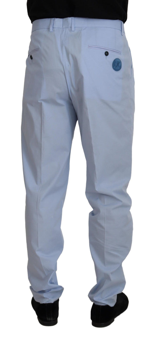 Eleganti chino in forma slim in blu chiaro