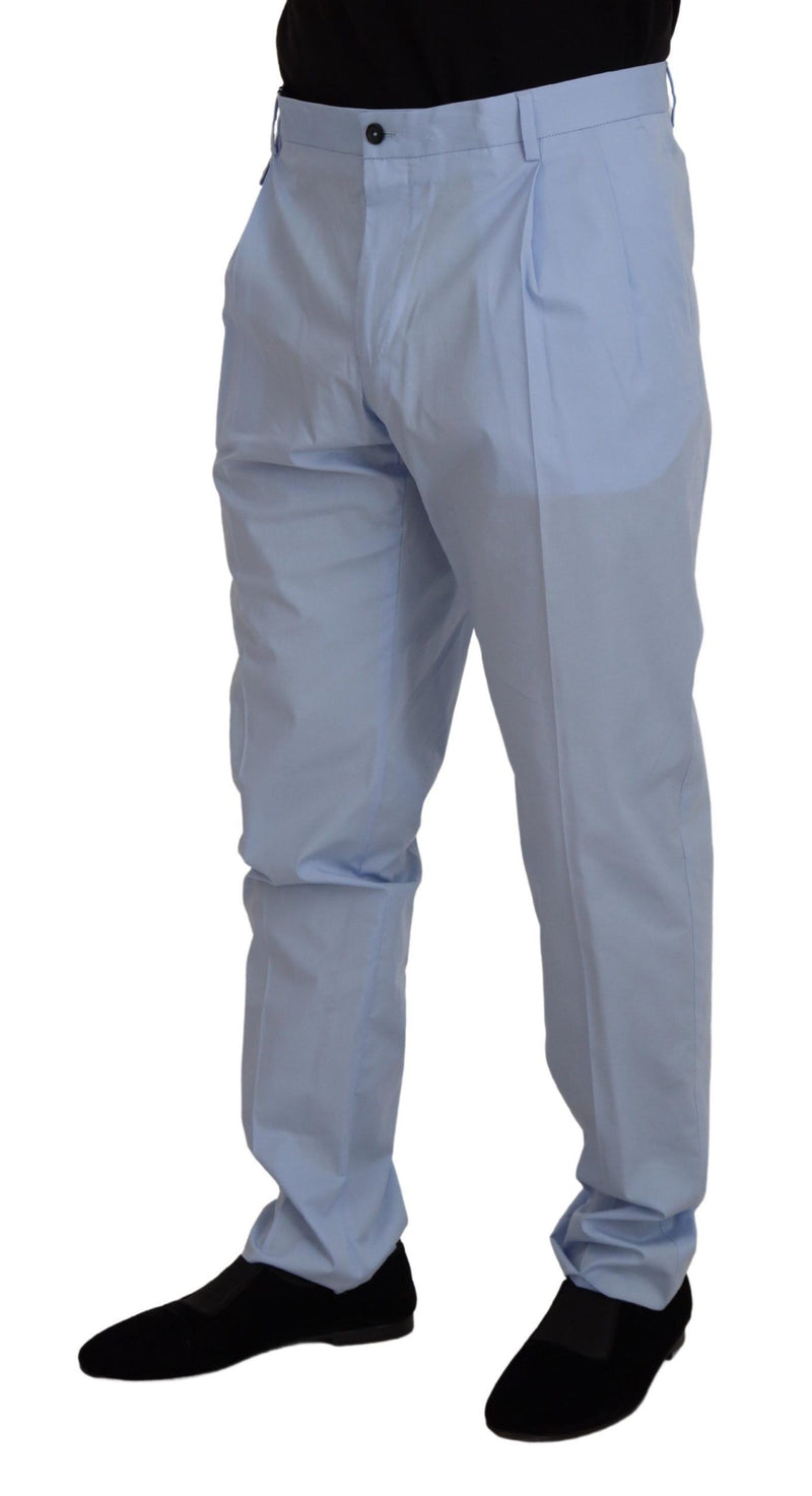 Eleganti chino in forma slim in blu chiaro