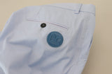 Eleganti chino in forma slim in blu chiaro