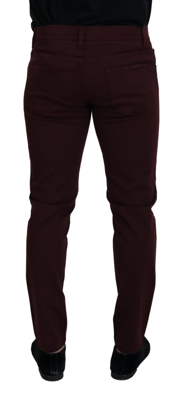 Jeans Bordeaux Slim Fit - Luxury italien