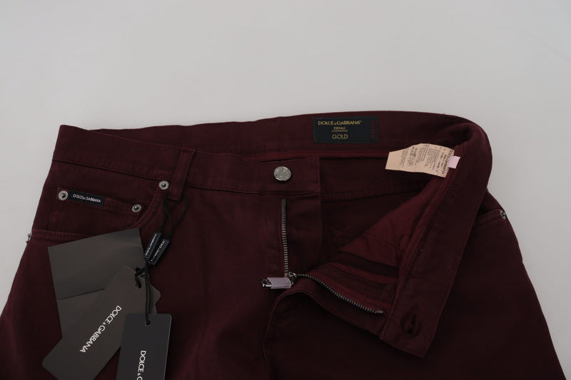 Jeans Bordeaux slim fit - lusso italiano