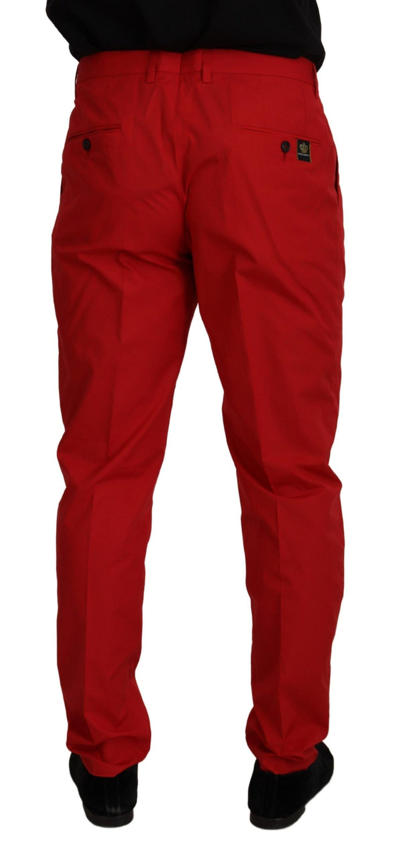 Elegante fit de chinos carmesí