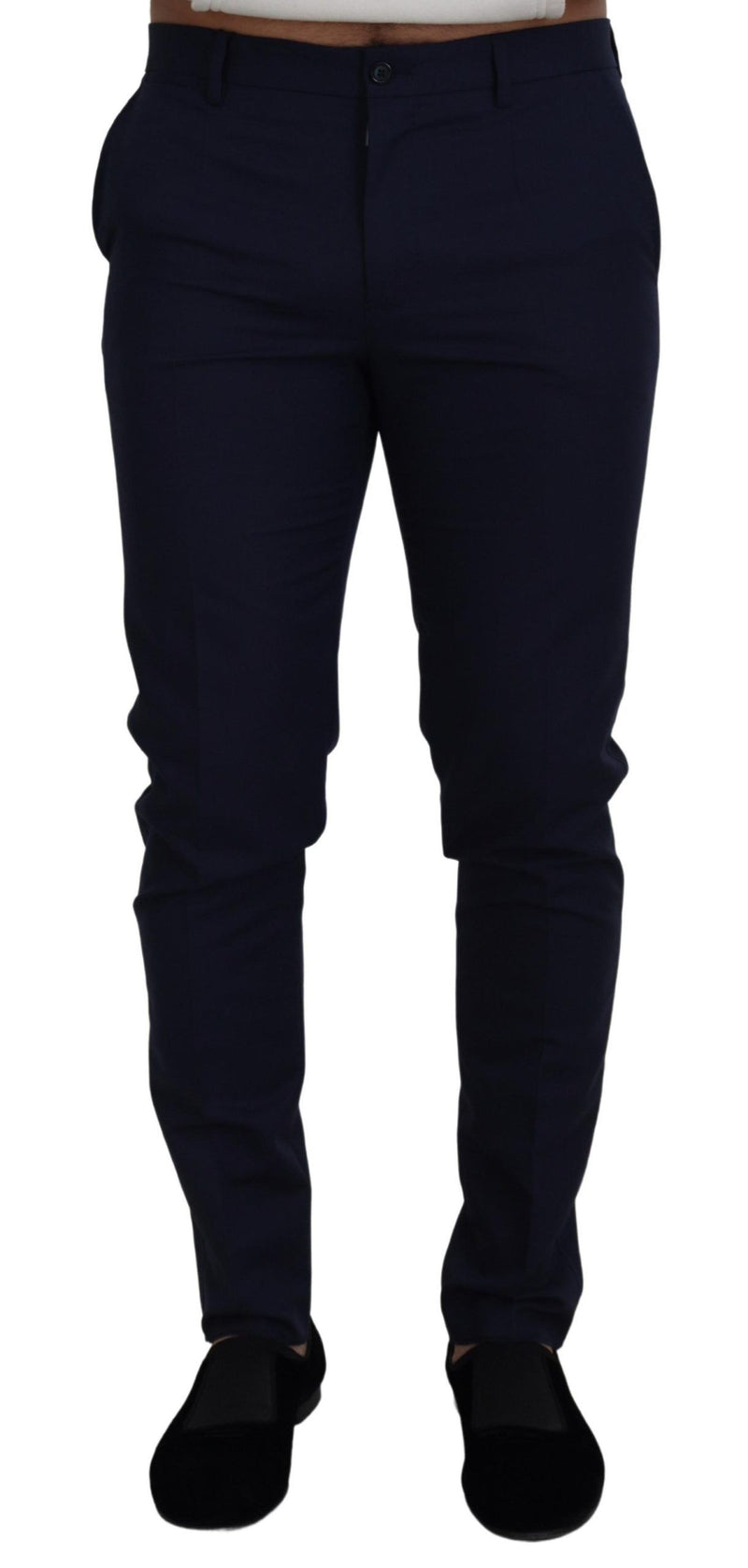 Eleganti pantaloni abiti blu slim fit