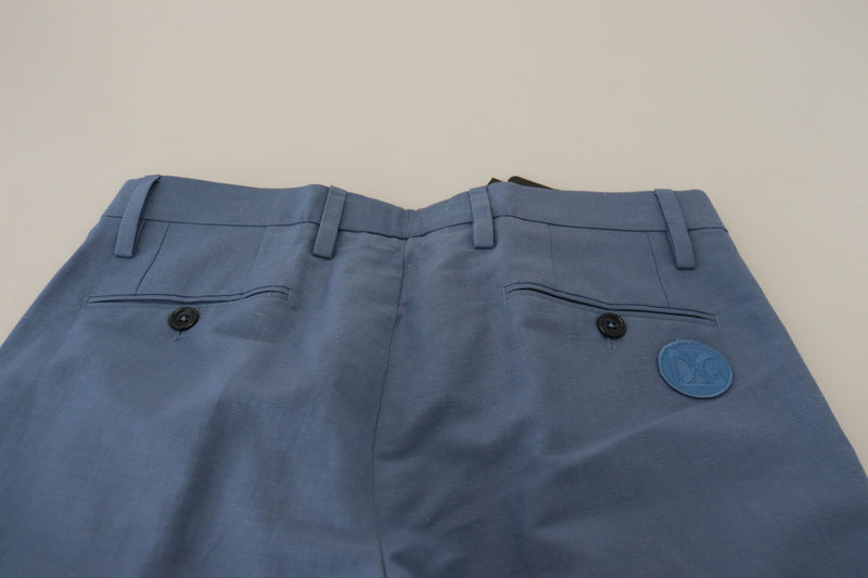 Eleganti pantaloni abiti in forma normale in blu